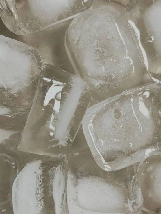Hielo en bloque, visto de cerca.